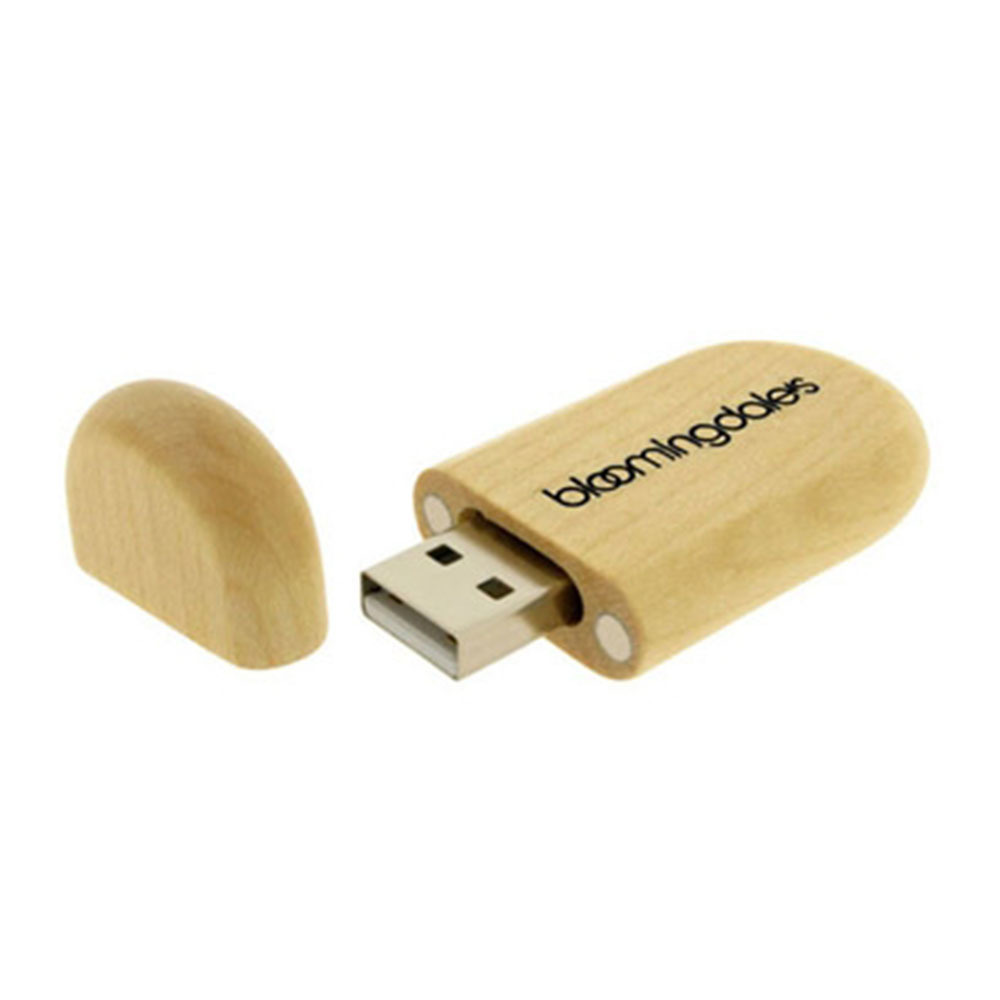 Pen drive em Madeira com tampa