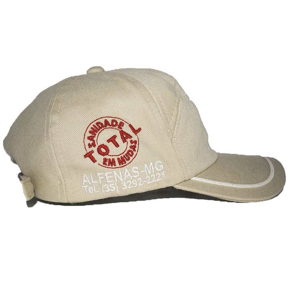Boné Baseball em brim, regulador tecido