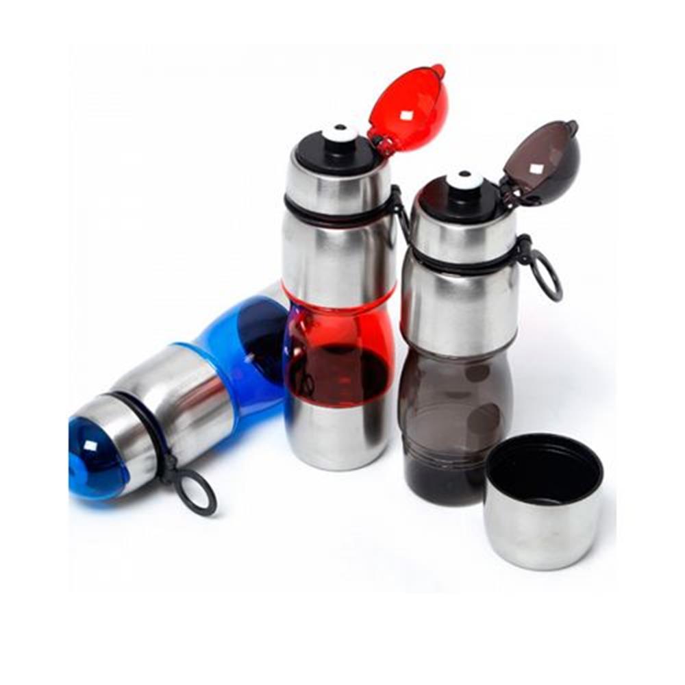 SQUEEZE PLÁSTICO E METAL 600ML -Ref.: LP121908