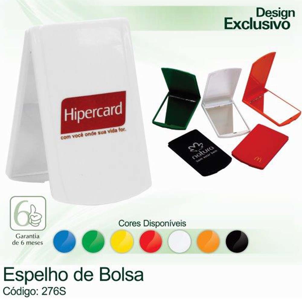 Espelho de bolsa em plástico ABS personalizado