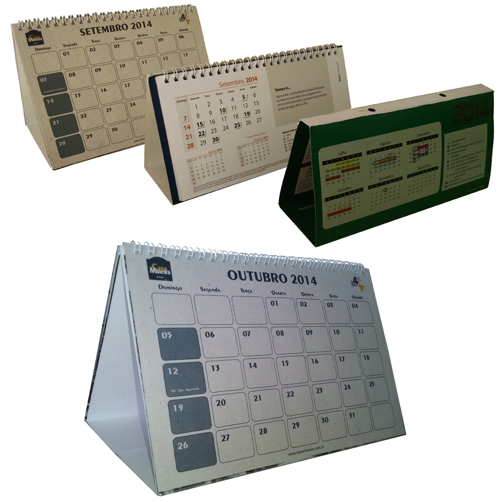 Calendário para mesa personalizado
