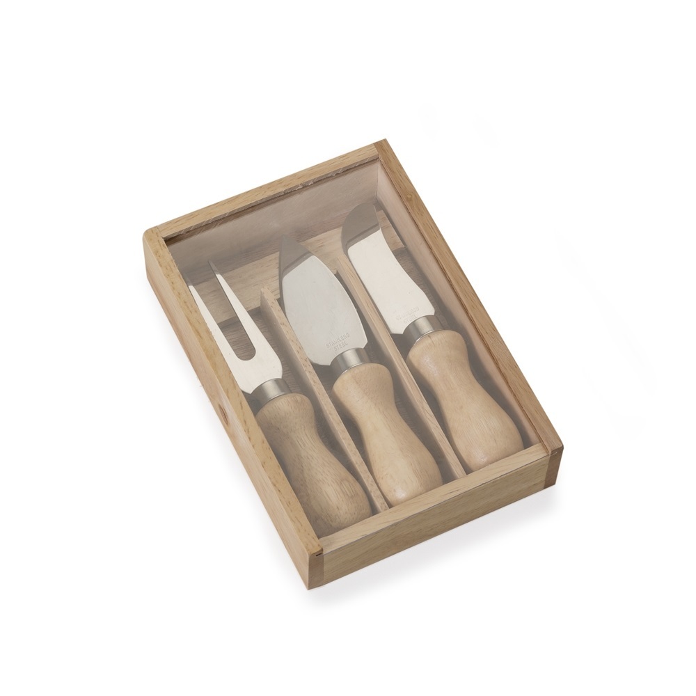 Kit queijo em madeira personalizado