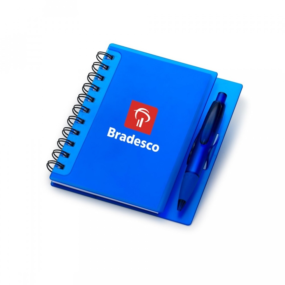 Caderneta com capa plástica personalizada