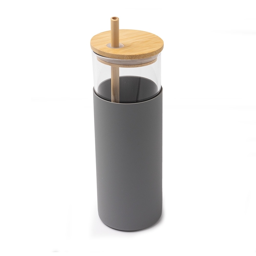 Copo de Vidro 500ml com tampa