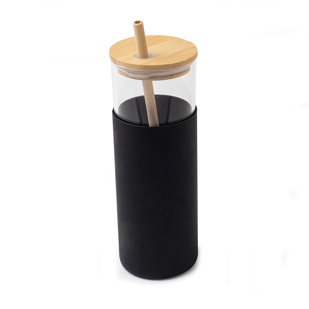 Copo de Vidro 500ml com tampa