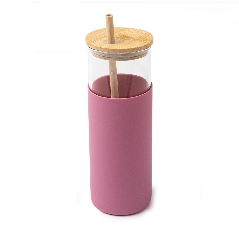 Copo de Vidro 500ml com tampa