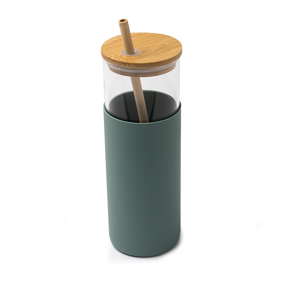 Copo de Vidro 500ml com tampa