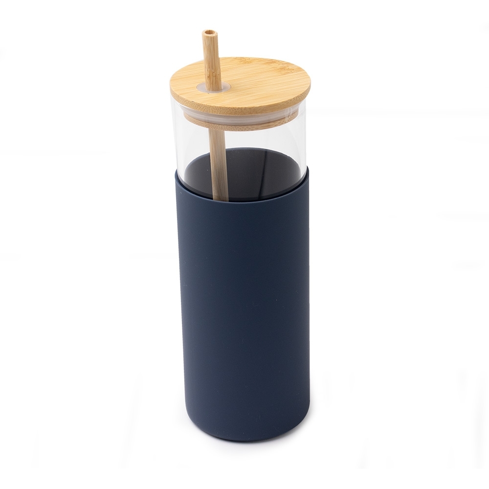 Copo de Vidro 500ml com tampa