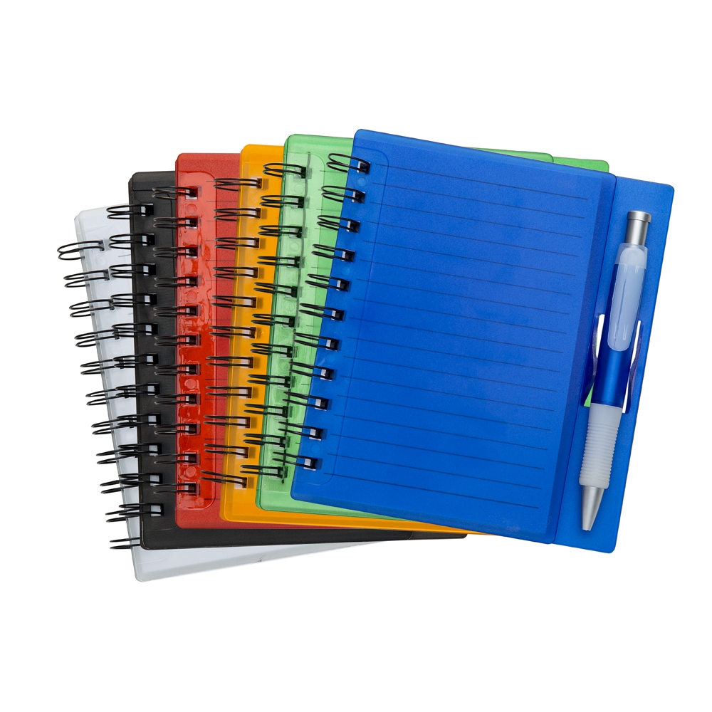 Caderneta com capa plástica personalizada