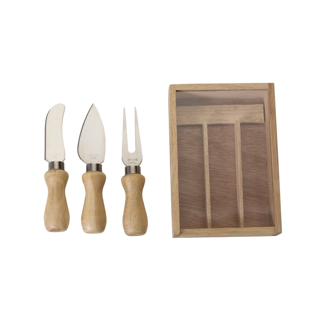 Kit queijo em madeira personalizado