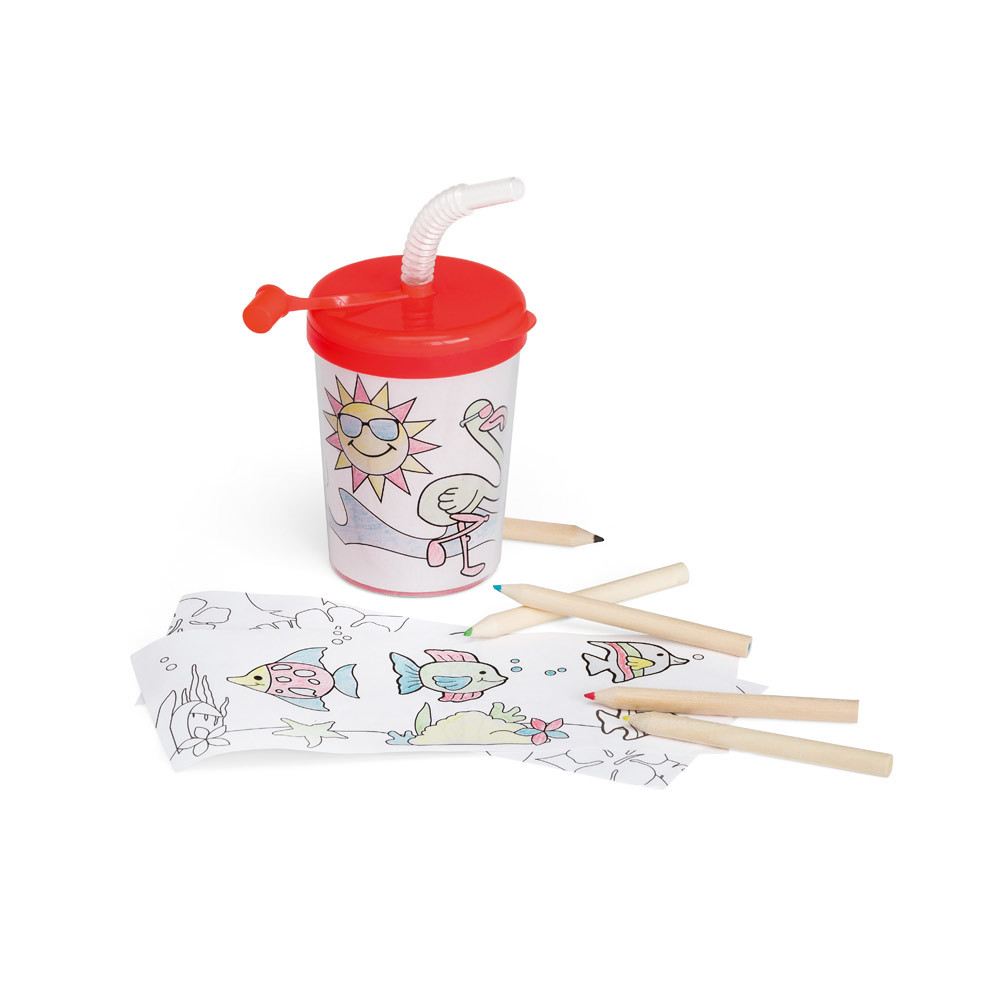 Kit copo com 06 lápis