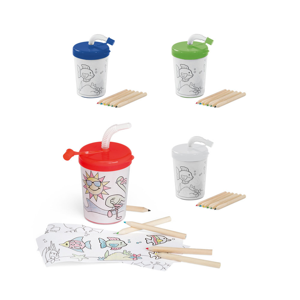 Kit copo com 06 lápis