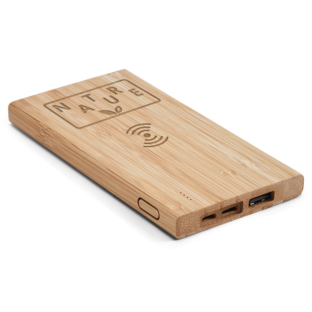 Carregador Portátil em Bambu