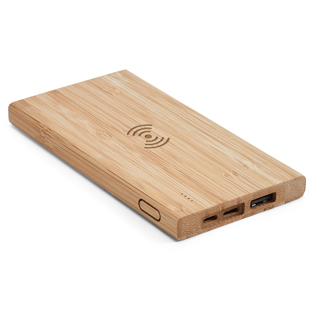 Carregador Portátil em Bambu