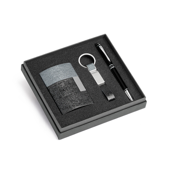 Kit de porta cartões, chaveiro e esferográfica LP933158