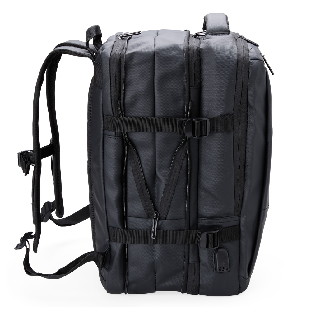 Mochila Expansível de Couro Sintético