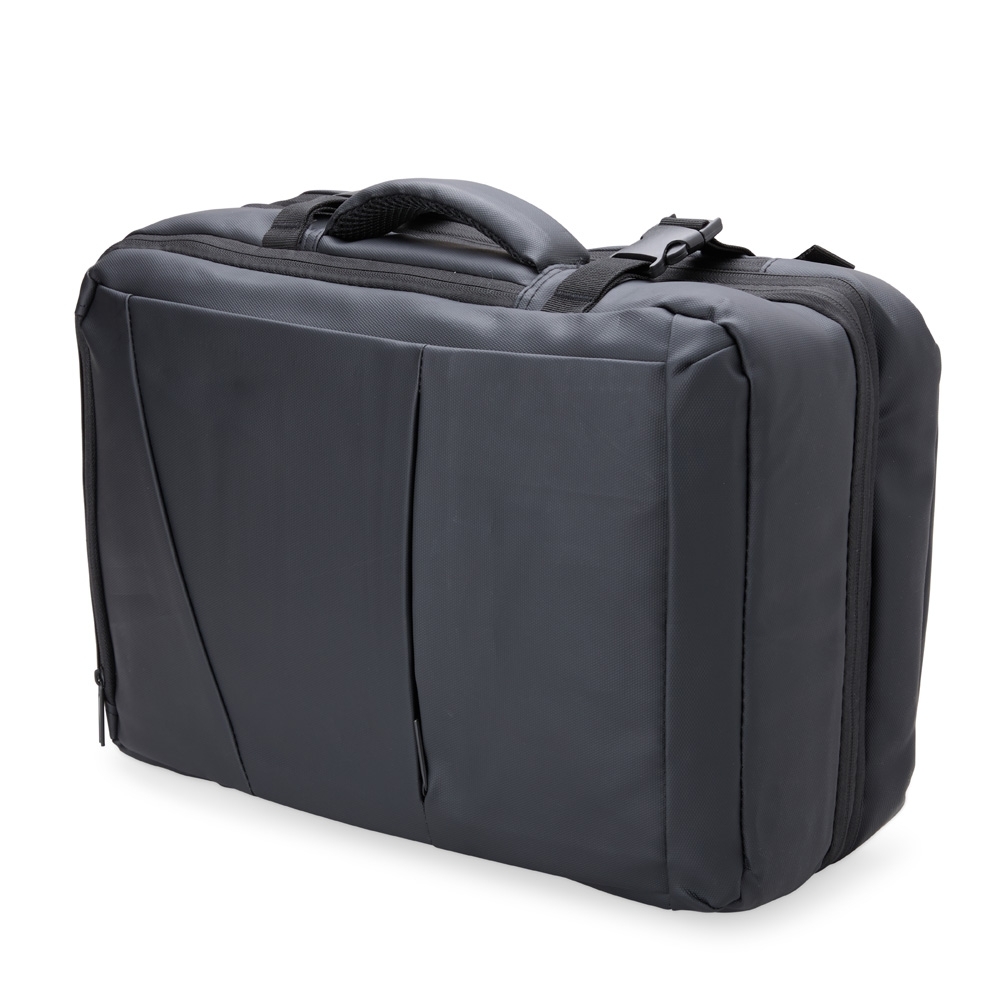 Mochila Expansível de Couro Sintético